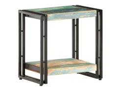 Mesa de apoio 40x30x40 cm madeira recuperada maciça
