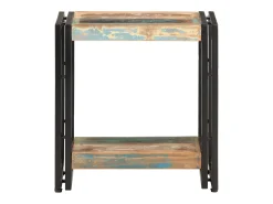 Mesa de apoio 40x30x40 cm madeira recuperada maciça
