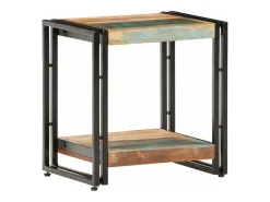 Mesa de apoio 40x30x40 cm madeira recuperada maciça