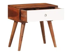 Mesa de apoio 45x30x45 cm madeira de acácia maciça