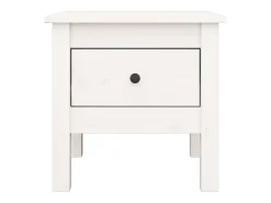Mesa de apoio 40x40x39 cm pinho maciço Branco