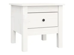 Mesa de apoio 40x40x39 cm pinho maciço Branco