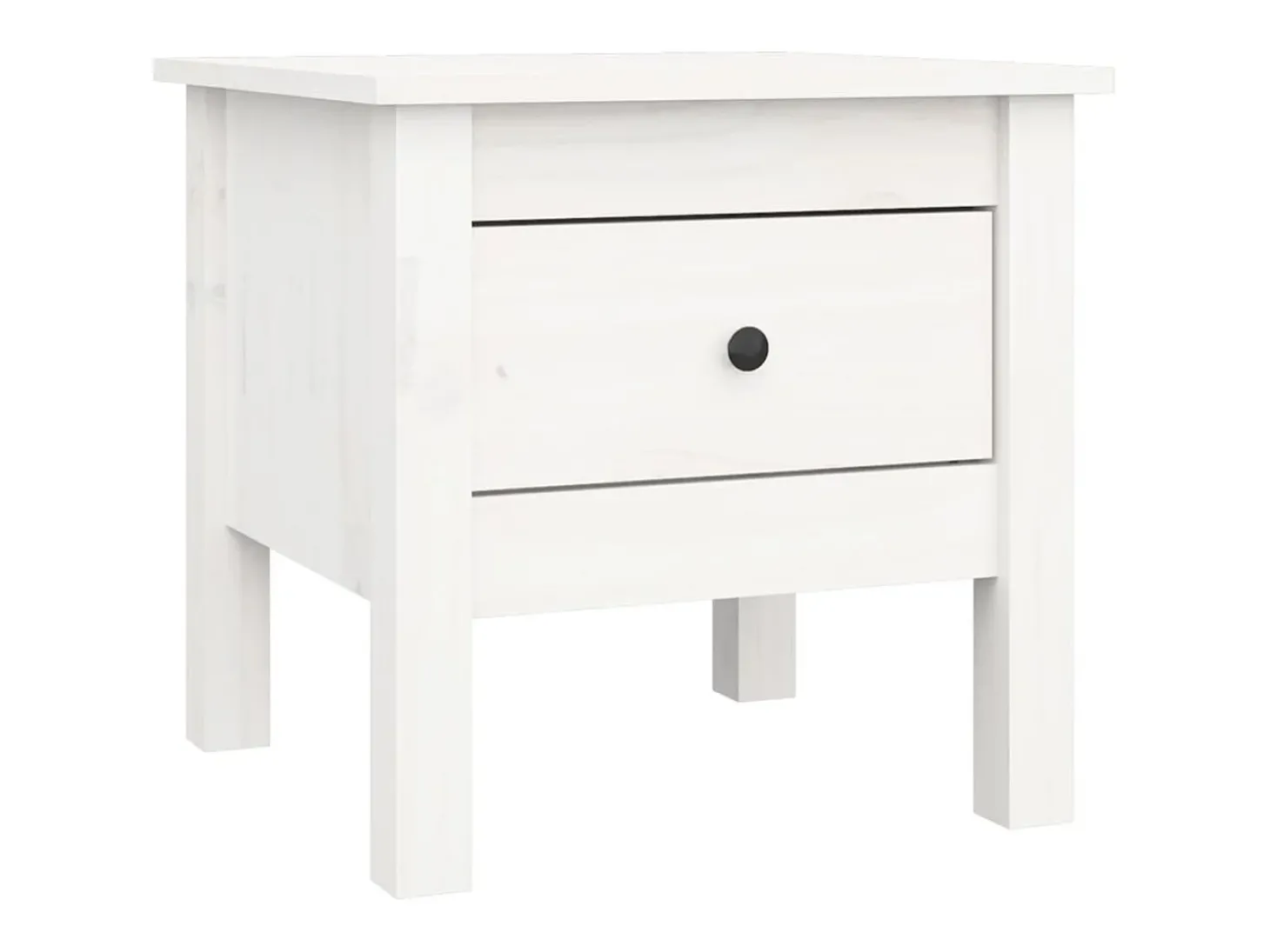 Mesa de apoio 40x40x39 cm pinho maciço Branco