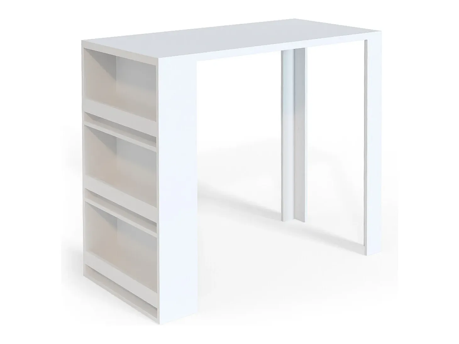 Mesa de bar branco 57x117x106