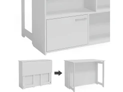 Mesa de bar branco 116x37x90.5 dominic