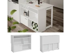 Mesa de bar branco 116x37x90.5 dominic