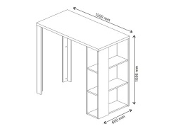 Mesa de bar branco 120x60x105.6 noel