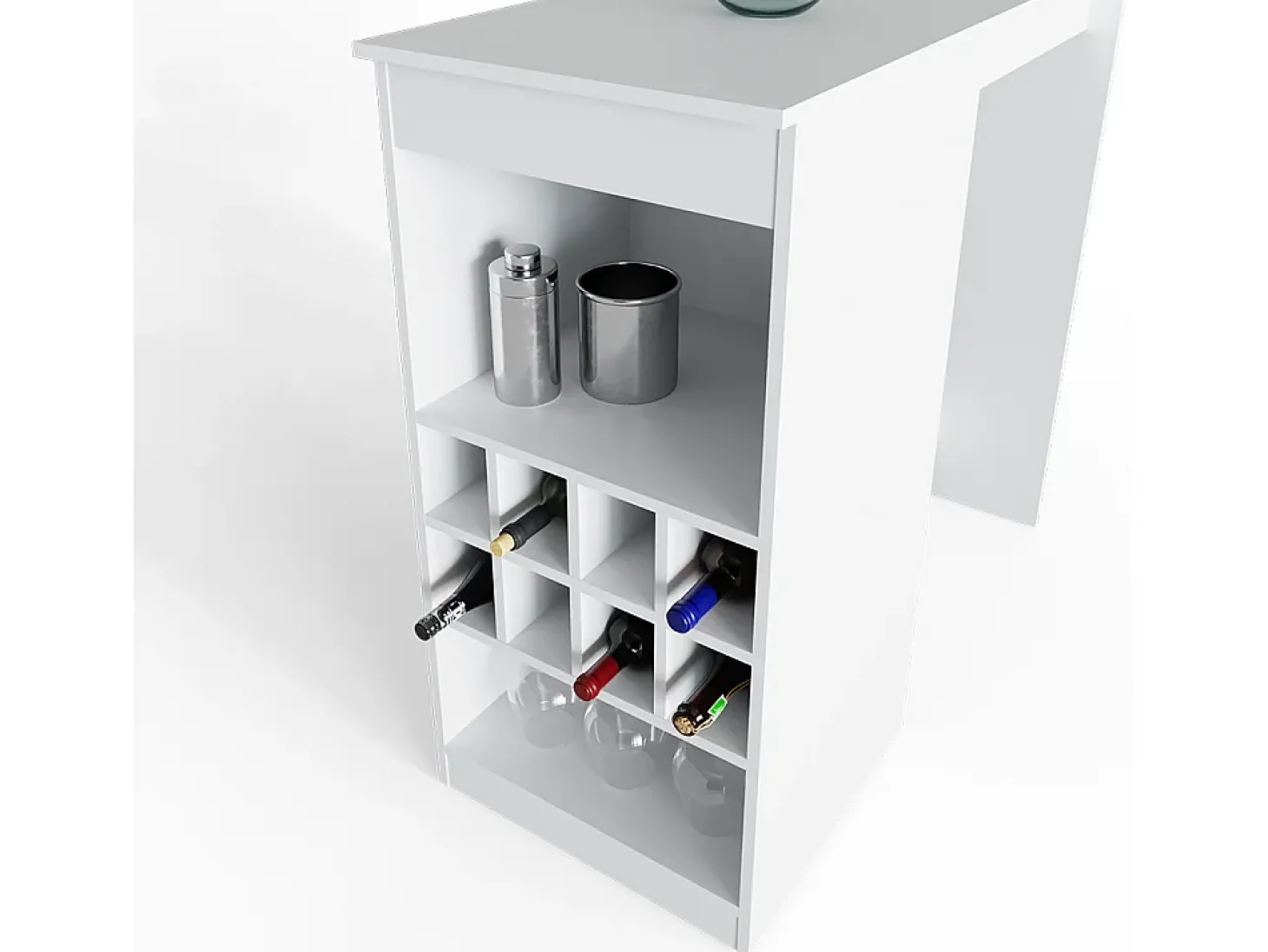 Mesa de bar branco 115x50x104.6 ross