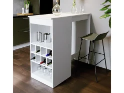 Mesa de bar branco 115x50x104.6 ross