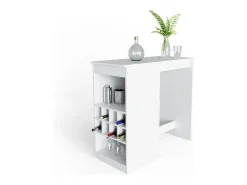 Mesa de bar branco 115x50x104.6 ross
