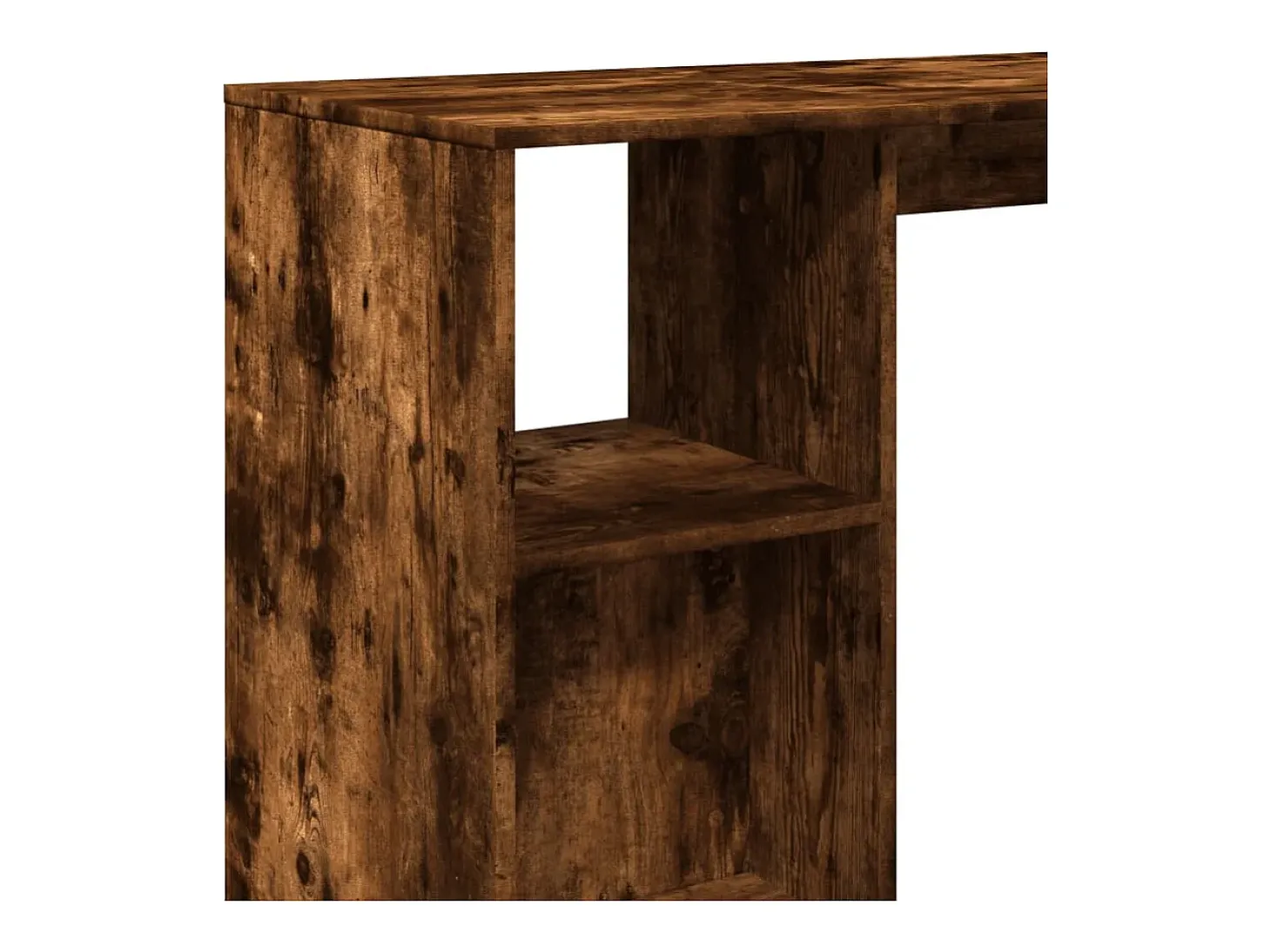 Mesa de bar c/ prateleiras derivados de madeira carvalho fumado