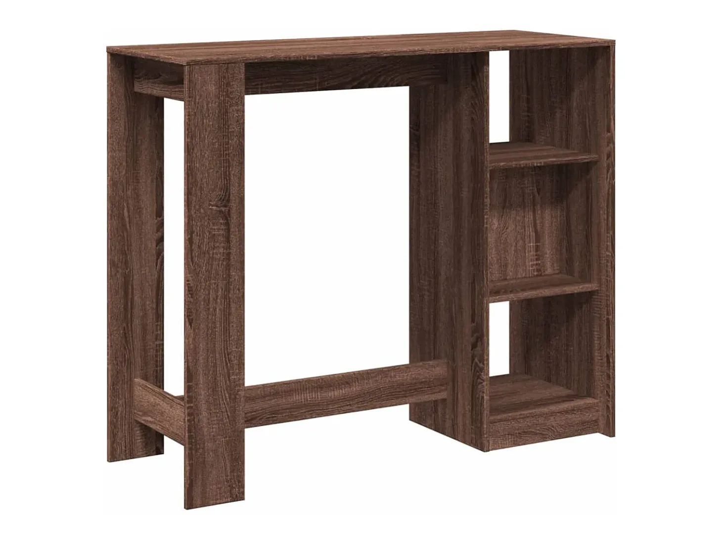 Mesa de bar c/ prateleiras derivados madeira carvalho castanho