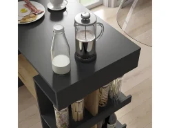 Mesa de bar carvalho antracite/goldkraft 108x50x103 dana