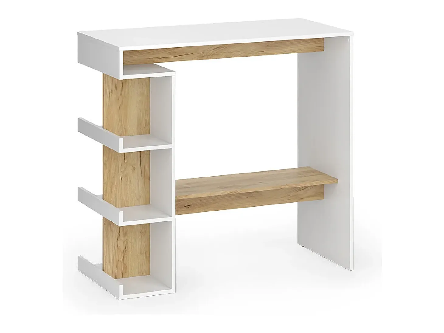 Mesa de bar carvalho branco/dourado 108x50x103 dana