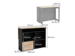 Mesa de bar carvalho goldkraft 116x37x90.5 dominic