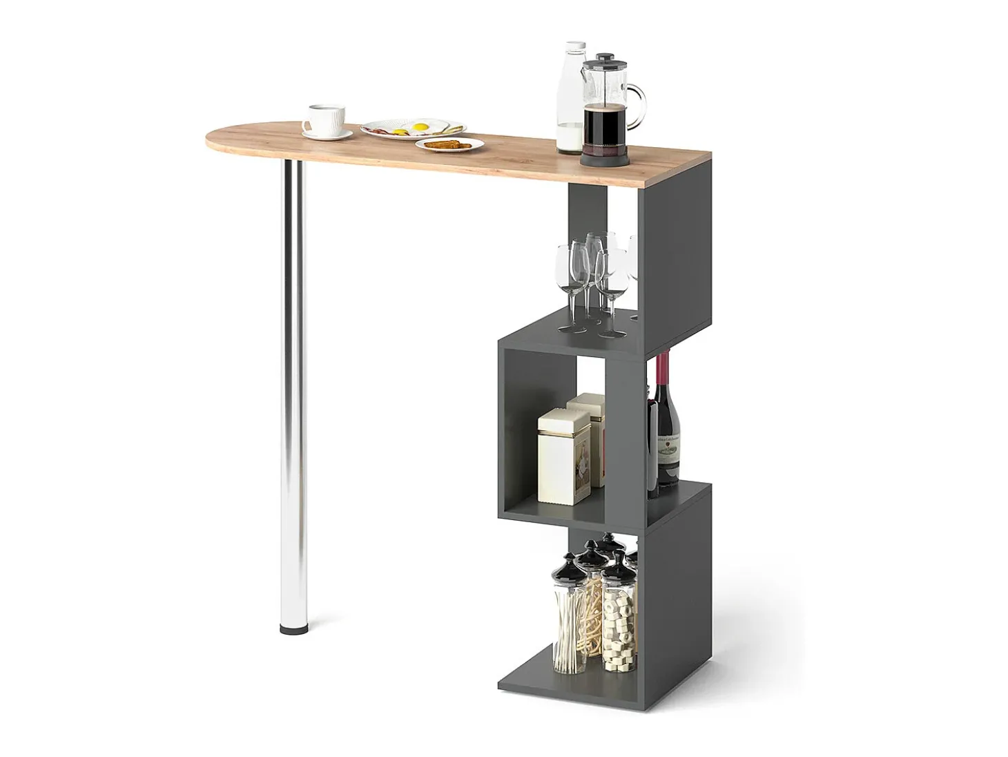 Mesa de bar carvalho goldkraft 113x39.8x111.8 vincent