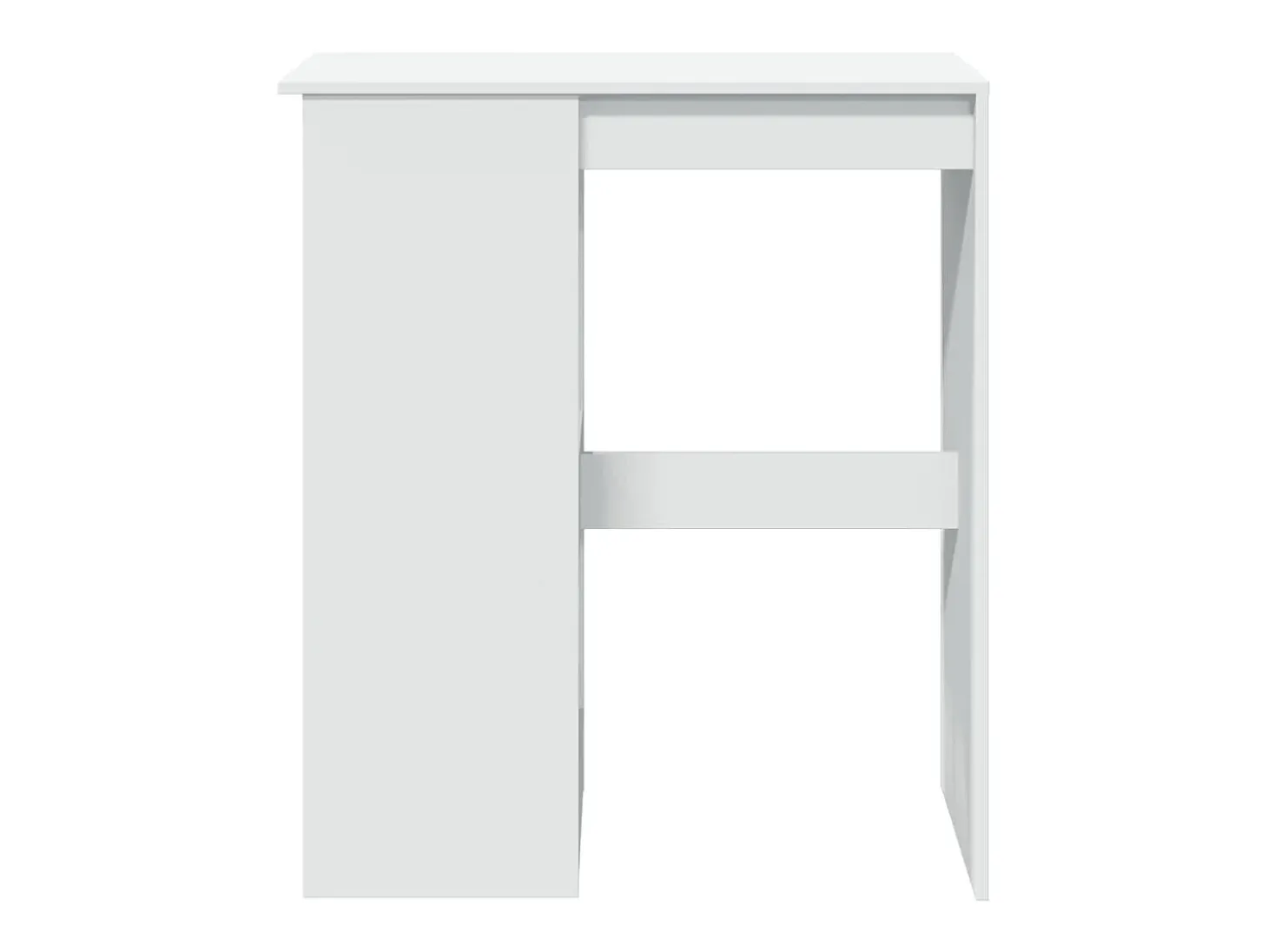 Mesa de bar com prateleiras derivados de madeira branco