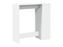 Mesa de bar com prateleiras derivados de madeira branco