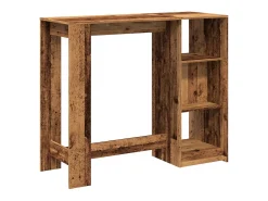 Mesa de bar com prateleiras derivados de madeira madeira velha