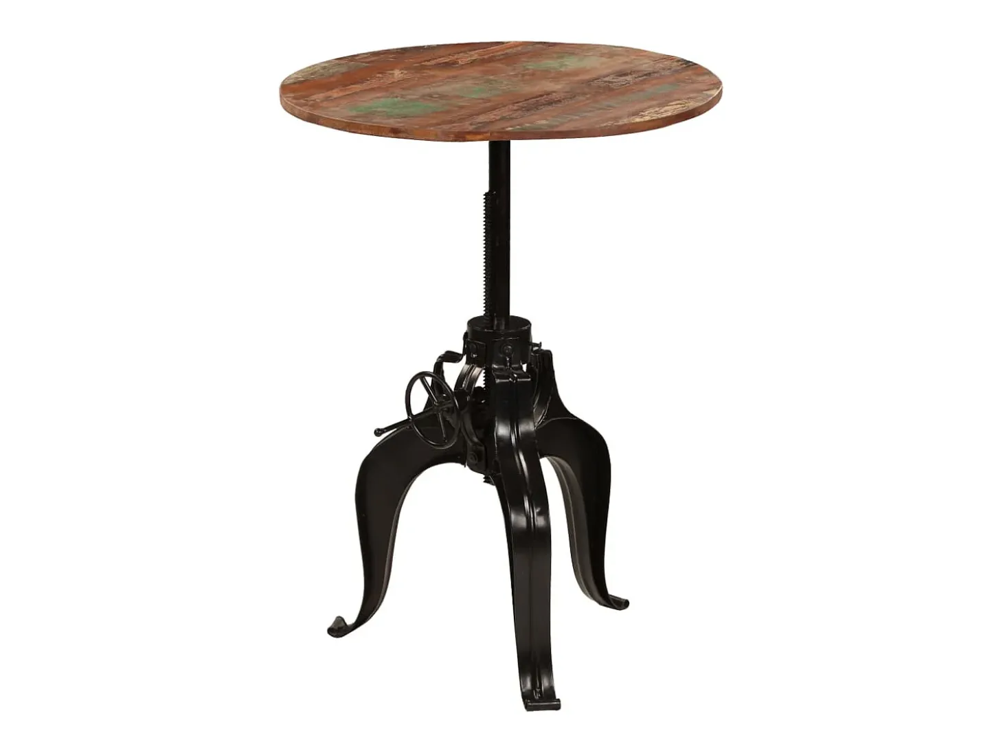 Mesa de bar em madeira recuperada maciça 75x(76-110) cm PT310334