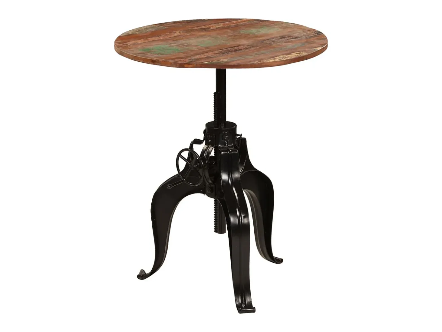 Mesa de bar em madeira recuperada maciça 75x(76-110) cm PT310334
