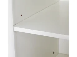 Mesa de bar moderna extensível - 118-180 x 50 x 94,6 cm - com 4 portas - para sala de jantar - MDF - branca