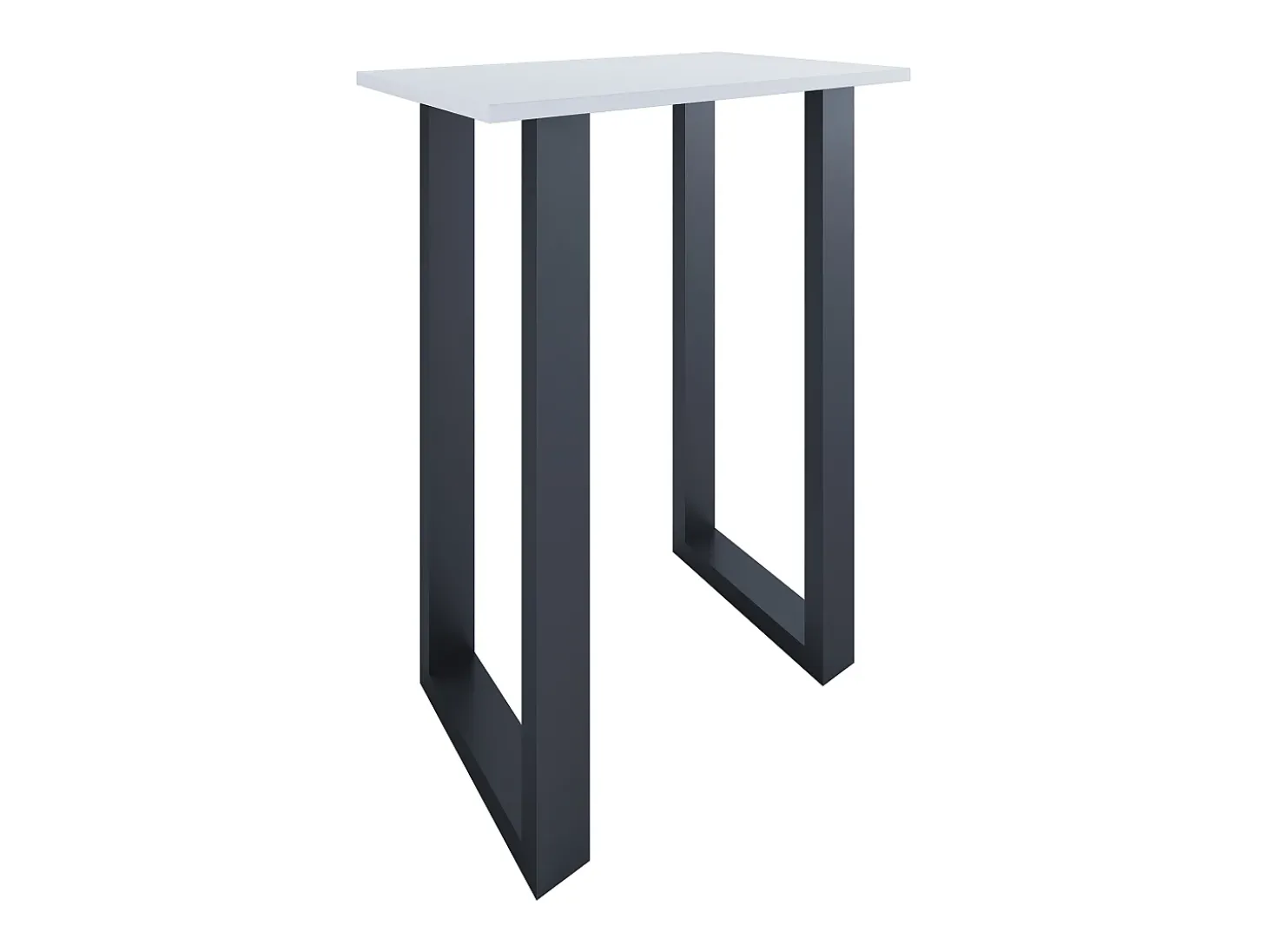 Mesa de bar VCM | Tresen | Mesa em pé | Mesa alta | Mesa de mesa com rolamentos - Xona 80x50 cm (Preto / Branco)