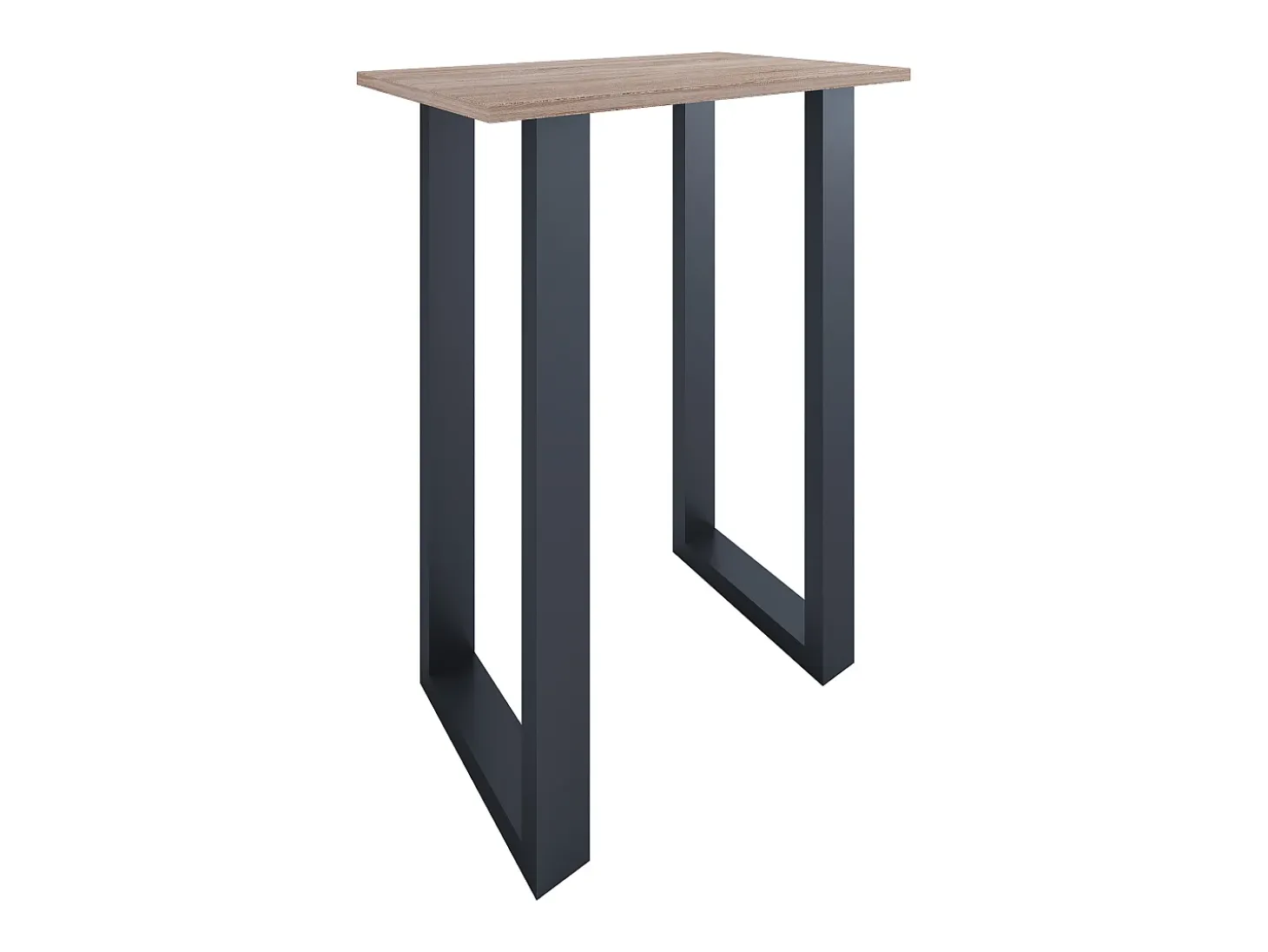 Mesa de bar VCM | Tresen | Mesa em pé | Mesa alta | Mesa de mesa com rolamentos - Xona 80x50 cm (Preto / Sonoma Oak)