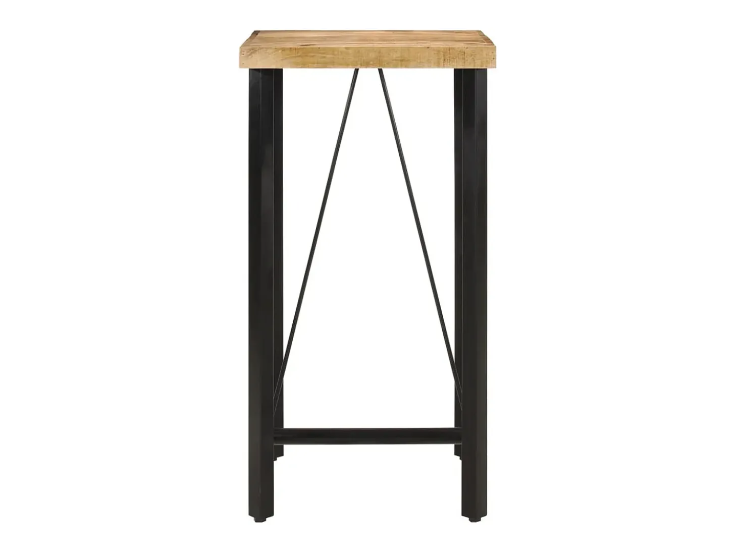 Mesa de bar 55x55x107 cm madeira de mangueira maciça e ferro PT277002