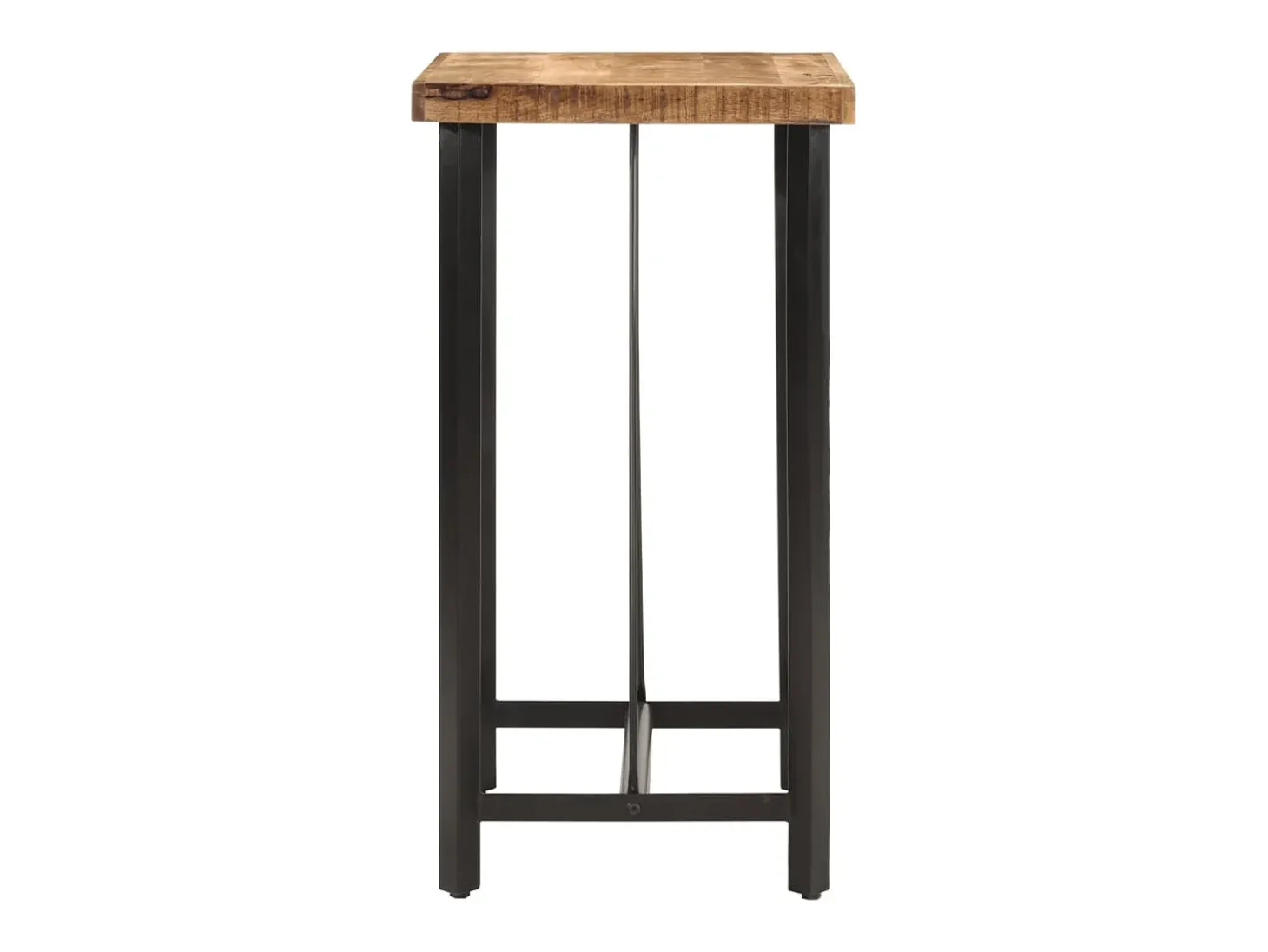 Mesa de bar 55x55x107 cm madeira de mangueira maciça e ferro PT277002