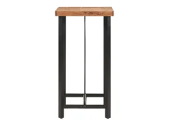 Mesa de bar 55x55x107 cm madeira de acácia maciça e ferro PT372140
