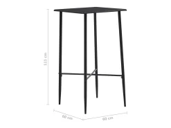 Mesa de bar 60x60x111 cm MDF preto PT665778