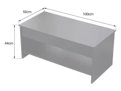 Mesa de café com tampo levantado, HEDDA preto