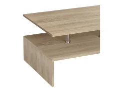 Mesa de café de madeira VCM Sofatic Sala de estar Mesa de mesa lateral Mesa de café Maliso L (Sonoma Oak)