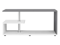 Mesa de café de madeira VCM Sofatic Sala de estar Mesa de mesa lateral Mesa de café Maliso M (branco / antracite)