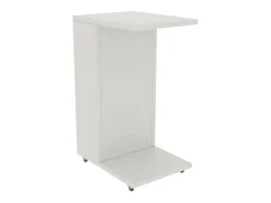 Mesa de café Dgambazz, Mesa de caféÉ, Suporte de revistas para sofá, Prateleira de sala de estar, 30x40h63 cm, Branco