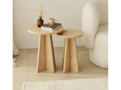 Mesa de café Dleoncin, Mesa de café, TrazerIviste para sofá, Prateleira de sala, 40x40h50 cm, Carvalho