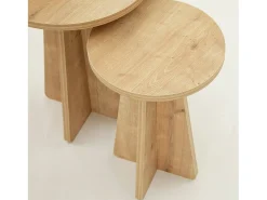 Mesa de café Dleoncin, Mesa de café, TrazerIviste para sofá, Prateleira de sala, 40x40h50 cm, Carvalho