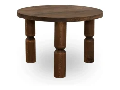 Mesa de café Dpedron, Mesa de café baixo, Porta-revistas para sofá, Prateleira para sala de estar, 60x60h40 cm, Noz