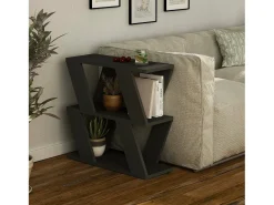 Mesa de café Dpipiton, Mesa de café, Porta-revistasPara sofá, Prateleira de sala de estar, 60x22h57 cm, Antracite
