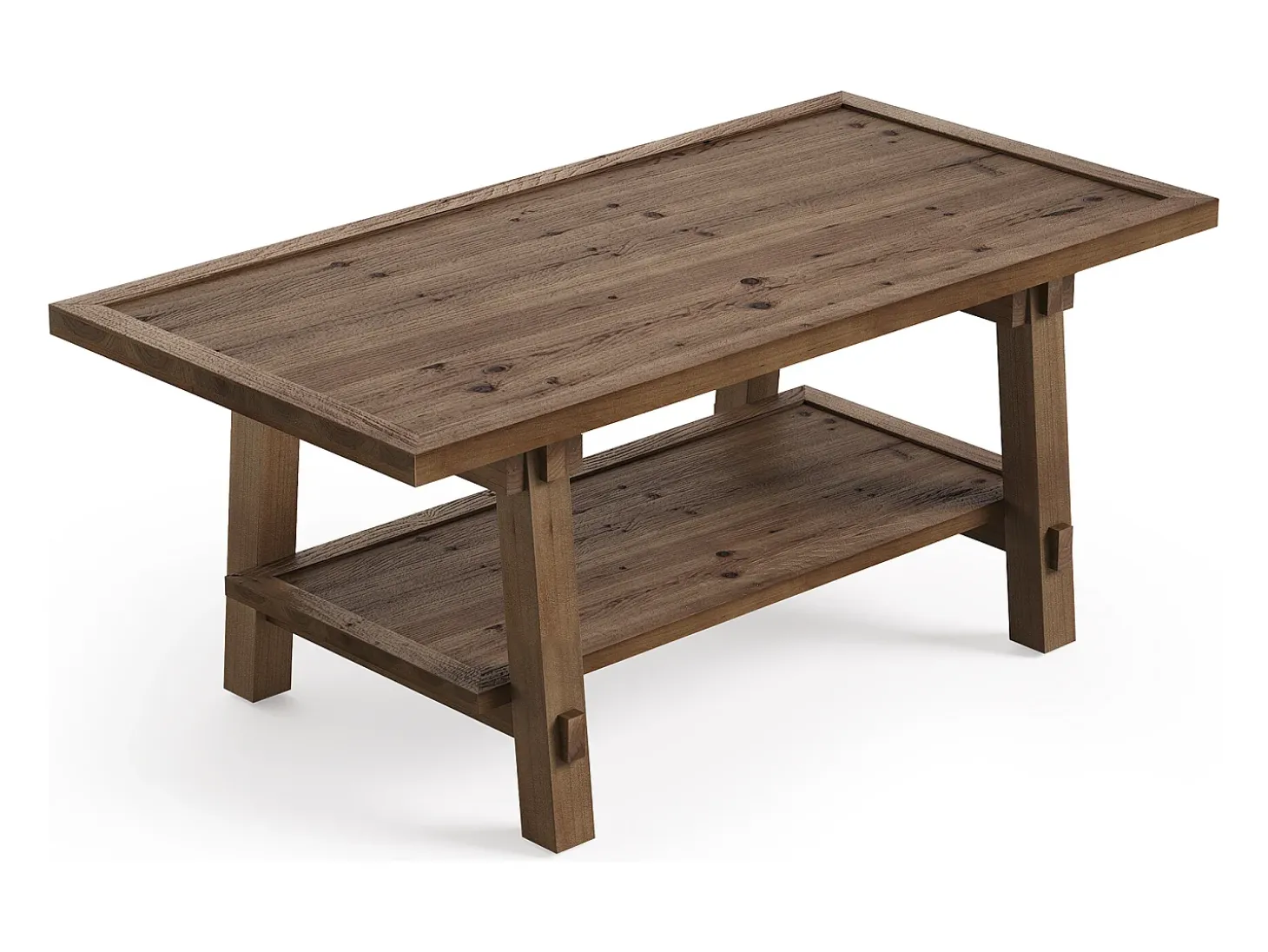 Mesa de Café para Sala de Estar, Mesa de Cocktail Central Rustica de 120cm com Pernas Firmes