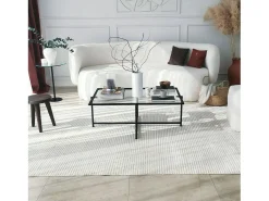 Mesa de café saLote Dionit, Mesa de café, Porta-revistas para sofá, Prateleira para sala de estar, 94x64h35 cm, Preto