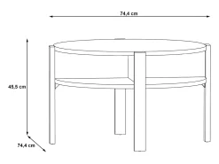 Mesa de centro - aglomerado - branca - TOBAGO