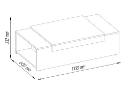 Mesa de centro - aglomerado - carvalho e cinza escuro - TRAGI
