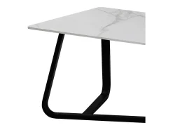 Mesa de centro - cerâmica - branco'ouro - SORAL