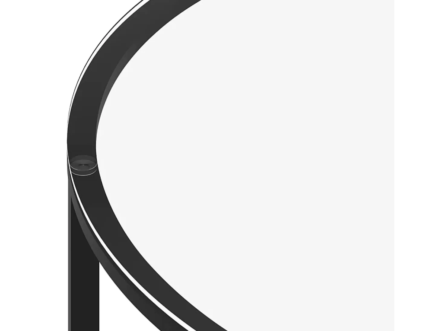 Mesa de centro 70 cm vidro temperado preto e transparente