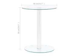 Mesa de centro 40 cm vidro temperado transparente