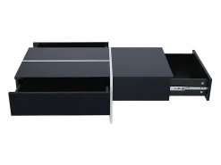 Mesa de centro - com sistema de iluminação LED controlado por aplicação - Preto