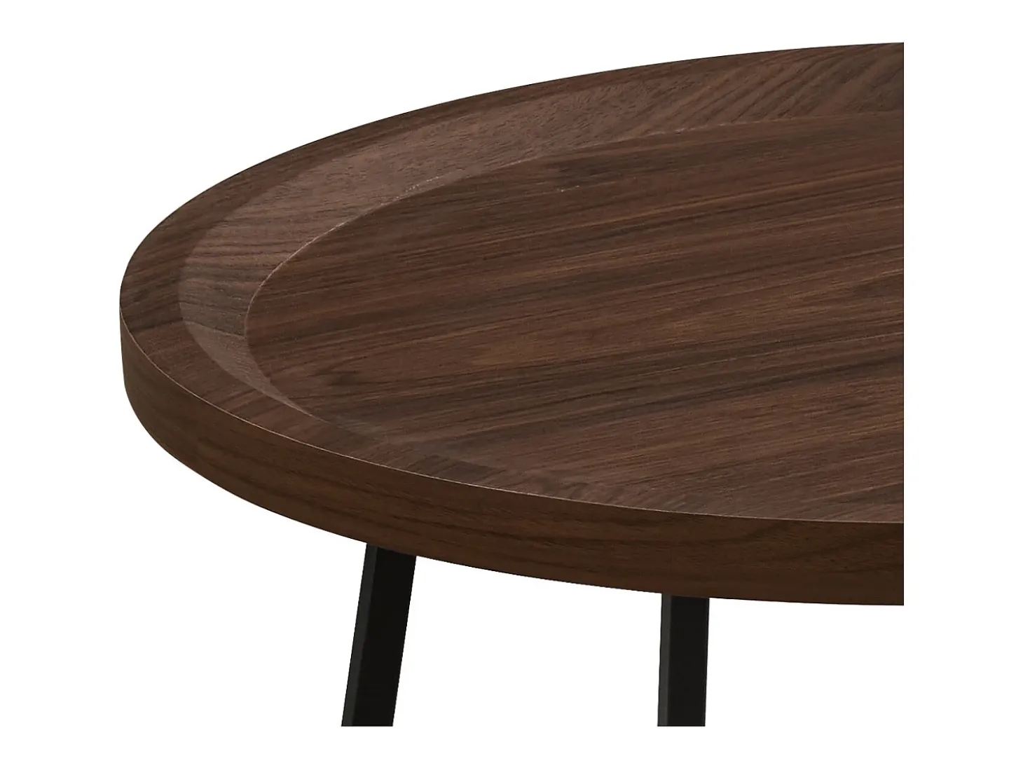 Mesa de centro - MDF e metal - castanho escuro - LIMO