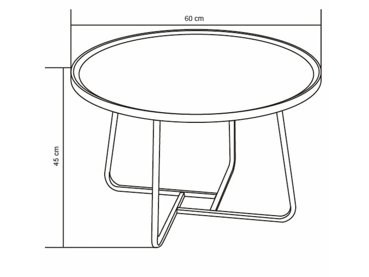 Mesa de centro - MDF e metal - castanho escuro - LIMO